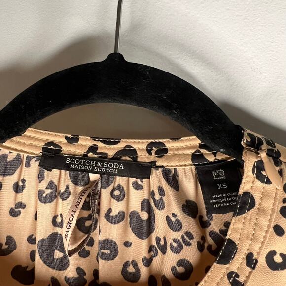 Scotch & Soda Leopard Print Magical Altitudes Mini Dress Size XS - Picture 7 of 8